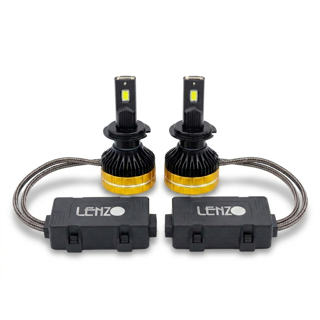 لامپ هدلایت خودرو لنزو مدل Q220plus پایه H4 بسته دو عددی